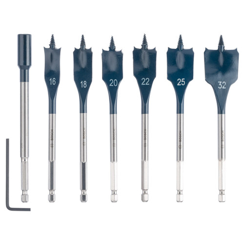 Bosch 2608587009 Self Cut Drill Bit Set with 152mm extension (7 Piece) - 1