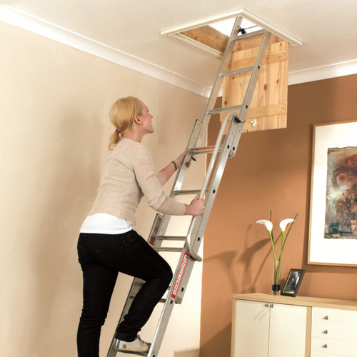 Telesteps 60324 Black Line Mini Telescopic Loft Ladder Toolstop