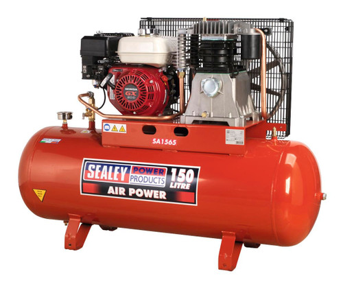 Buy Sealey SA1565 Compressor 150ltr Belt Drive Petrol Engine 6.5hp at Toolstop Buy Sealey SA1565 Compressor 150ltr Belt Drive Petrol Engine 6.5hp at Toolstop