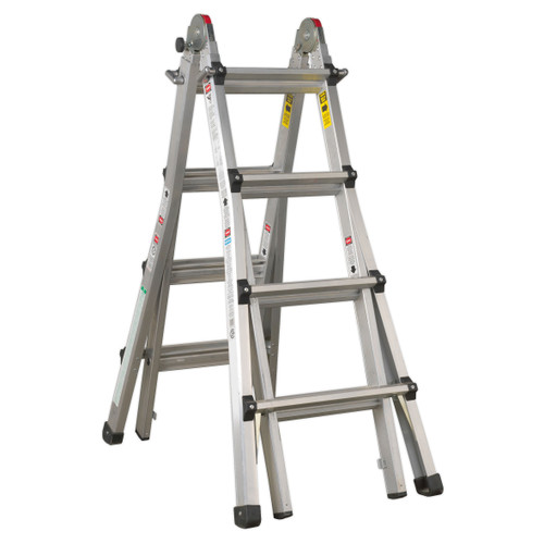 Buy Sealey AFPL3 Aluminium Telescopic Ladder 4-way En 131 Adjustable Height at Toolstop
