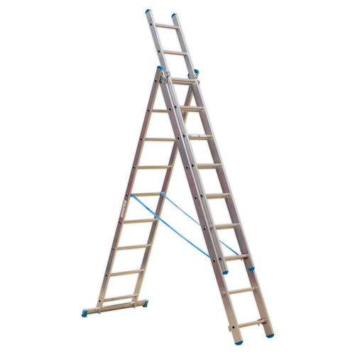 Buy Sealey ACL3 Aluminium Extension Combination Ladder 3x9 En 131 at Toolstop Buy Sealey ACL3 Aluminium Extension Combination Ladder 3x9 En 131 at Toolstop