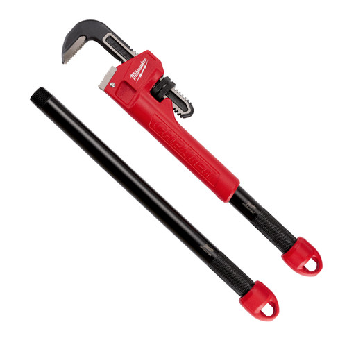 Milwaukee 48227314 Cheater Adaptable Pipe Wrench - 3 Length Design - 3