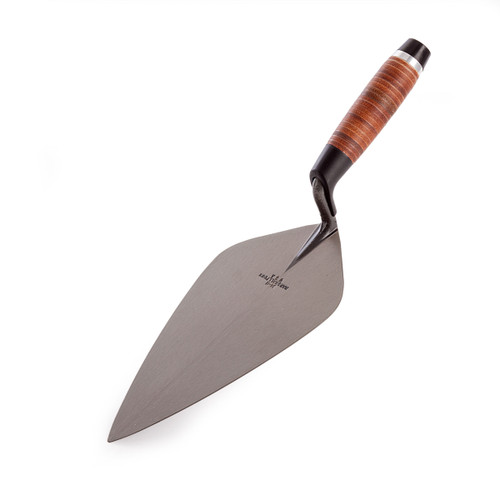 Marshalltown M3411L 34L 11in Wide London Pattern Brick Trowel Leather Handle - 1