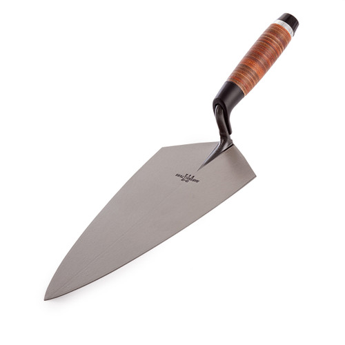 Marshalltown M1912L 19L 12in Philadelphia Pattern Brick Trowel Leather Handle - 1 Marshalltown M1912L 19L 12in Philadelphia Pattern Brick Trowel Leather Handle - 1