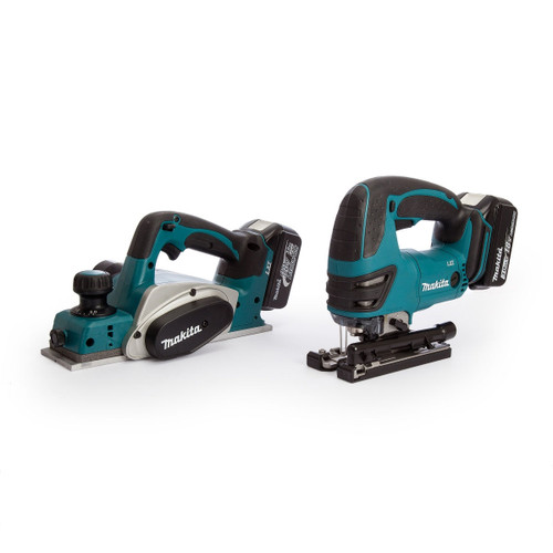 Makita 18V Twin Pack - DJV180Z Jigsaw + DKP180Z Planer (2 x 3.0Ah Batteries) - 3