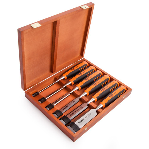 Bahco 424P-S6 Bevel Edge Chisels Set 6 Piece in Wooden Box - 3