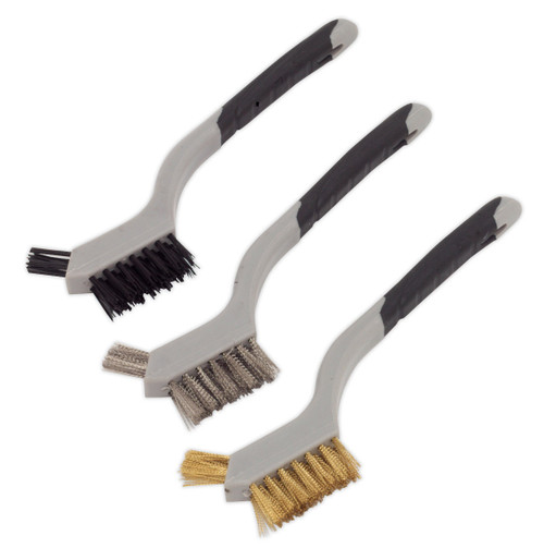Sealey WB100 Wire Brush Set Miniature (3 Piece) - 1 Sealey WB100 Wire Brush Set Miniature (3 Piece) - 1