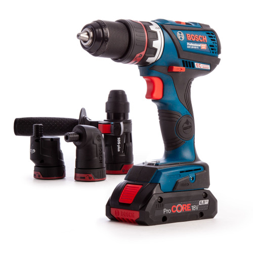 Bosch GSR 18V-60 FC FlexiClick Heavy Duty Drill Driver (2 x 5.0Ah Coolpack & 1 x 4.0Ah ProCORE Battery) - 4