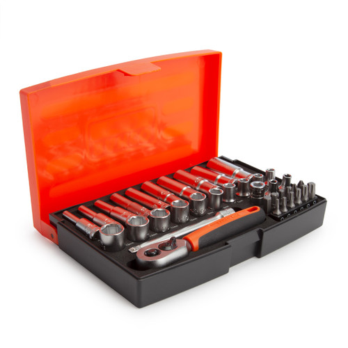 Bahco SL25L Metric Socket and Mechanical Set 1/4in Dynamic Drive (37 Piece) - 3 Bahco SL25L Metric Socket and Mechanical Set 1/4in Dynamic Drive (37 Piece) - 3
