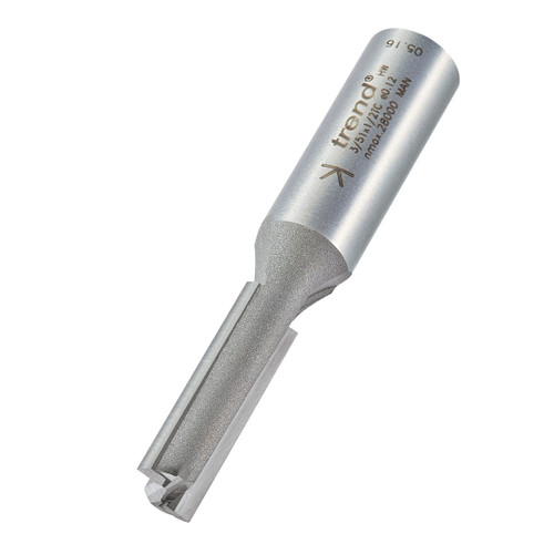 Trend 3/6X1/2TC TCT Two Flute Router Cutter 10mm x 16mm - 1