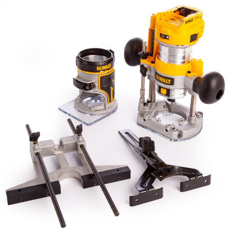 Dewalt DCW604NT 18V XR Brushless Router 1/4in / 8mm with Extra Base (Body Only) - 12 Dewalt DCW604NT 18V XR Brushless Router 1/4in / 8mm with Extra Base (Body Only) - 12
