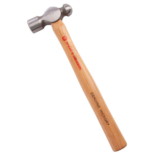 Spear & Jackson SJ-BPH12 Engineers Ballpein Hickory Hammer 12oz - 1