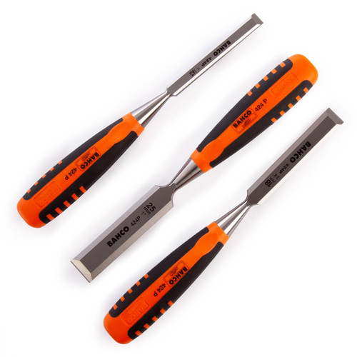 Bahco 424P-S3-EUR Bevel Edge Chisel (Set of 3) - 1 Bahco 424P-S3-EUR Bevel Edge Chisel (Set of 3) - 1