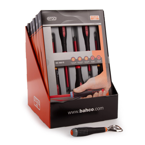 Bahco BE-9881S 5 Piece Screwdriver Set Merchandiser With Free Bottle Opener - 3