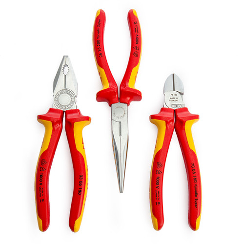 Knipex 002012 Electro VDE Plier Set (3 Piece) - 4 Knipex 002012 Electro VDE Plier Set (3 Piece) - 4
