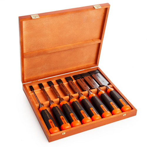 Bahco 434-S8-EUR ERGO Splitproof Chisel Set 8 Piece in Wooden Box - 3 Bahco 434-S8-EUR ERGO Splitproof Chisel Set 8 Piece in Wooden Box - 3
