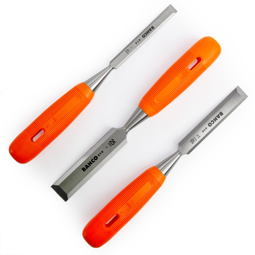 Bahco 414-S3-EUR Bevel Edge Chisel (Set of 3) - 3 Bahco 414-S3-EUR Bevel Edge Chisel (Set of 3) - 3