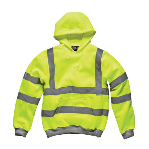 Buy Dickies SA22090 Hi-Vis Safety Hooded Sweatshirt (Yellow) at Toolstop Buy Dickies SA22090 Hi-Vis Safety Hooded Sweatshirt (Yellow) at Toolstop