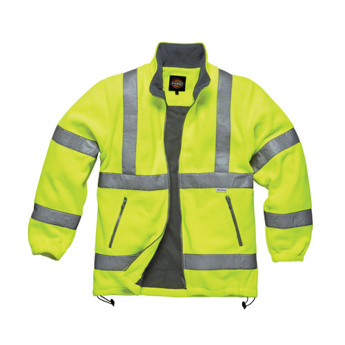 Buy Dickies SA22032 Hi-Vis Lined Fleece Jacket (Yellow) at Toolstop Buy Dickies SA22032 Hi-Vis Lined Fleece Jacket (Yellow) at Toolstop