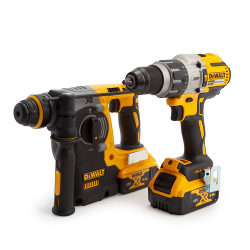 Dewalt DCK229P2T 18V XR Twin Pack - DCD996 Combi Drill + DCH273 SDS PLUS Hammer Drill (2 x 5.0Ah Batteries) - 1 Dewalt DCK229P2T 18V XR Twin Pack - DCD996 Combi Drill + DCH273 SDS PLUS Hammer Drill (2 x 5.0Ah Batteries) - 1