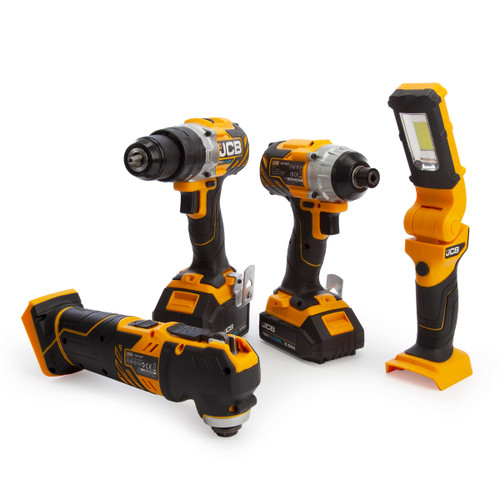 JCB 18V 4 Piece Kit - Combi Drill, Impact Driver, Multi Tool & Inspection Lamp (1 x 5.0Ah & 1 x 2.0Ah Batteries) - 5 JCB 18V 4 Piece Kit - Combi Drill, Impact Driver, Multi Tool & Inspection Lamp (1 x 5.0Ah & 1 x 2.0Ah Batteries) - 5