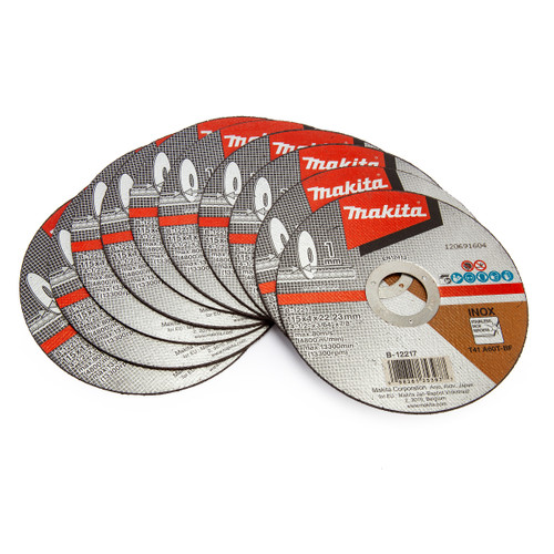 Buy Makita B-12217-10 Thin Cut Off Wheel 115mm x 1mm x 22.23mm (Pack of 10) at Toolstop