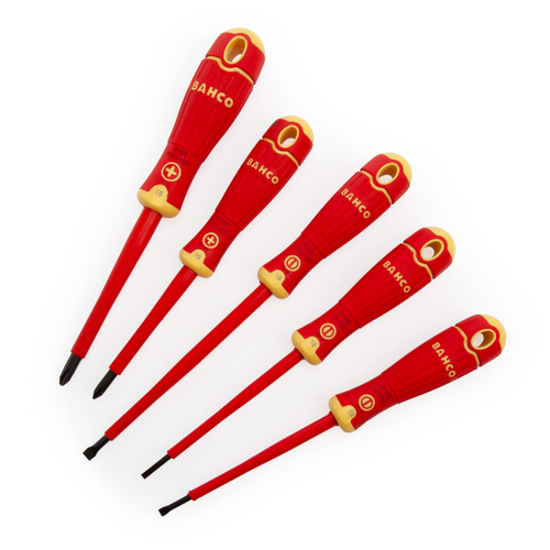 Buy Bahco B220.005 VDE Insulated Screwdriver Set Slotted/Phillips 1000V (5 Piece) at Toolstop Buy Bahco B220.005 VDE Insulated Screwdriver Set Slotted/Phillips 1000V (5 Piece) at Toolstop