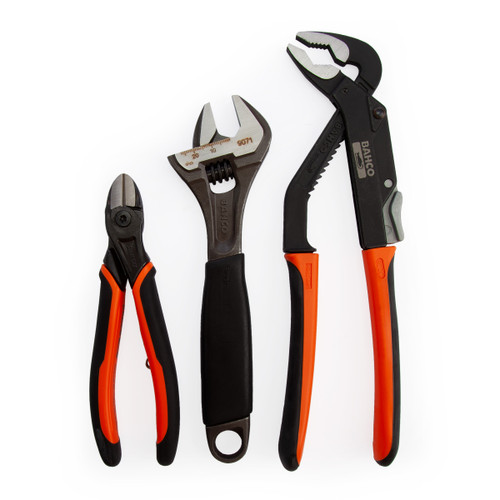 Bahco 9853 All Round Hand Tool Set - 8224, 9071 & 2101G-160 (3 Piece) - 1