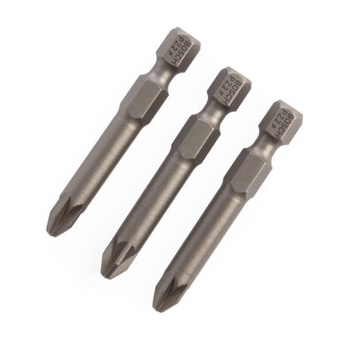 Buy Bosch 2607001577 Extra Hard PZ2 Screwdriver Bits 49mm (Pack Of 3) at Toolstop