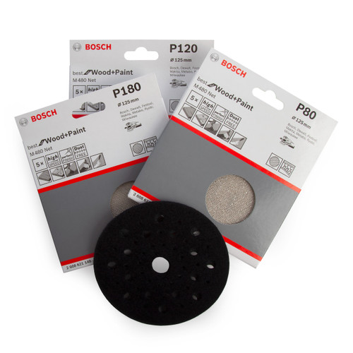 Buy Bosch 06159975WV M480 3 Step Sanding Solution Pack 125mm (Pack Of 15 + Backing Pad) at Toolstop Buy Bosch 06159975WV M480 3 Step Sanding Solution Pack 125mm (Pack Of 15 + Backing Pad) at Toolstop