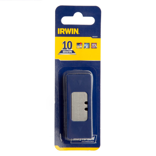 Buy Irwin 10504241 Bi-Metal BLUE Trapezoid Knife Blades (Pack of 10) at Toolstop