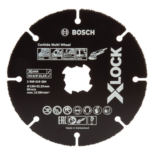Bosch 2608619284 X-LOCK Carbide Multi Wheel Cutting Disc 125mm - 1 Bosch 2608619284 X-LOCK Carbide Multi Wheel Cutting Disc 125mm - 1