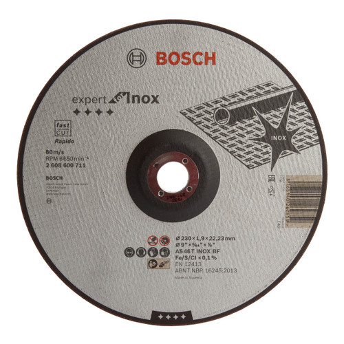 Buy Bosch 2608600711 Expert for Inox Rapido Cutting Disc 230mm at Toolstop Buy Bosch 2608600711 Expert for Inox Rapido Cutting Disc 230mm at Toolstop
