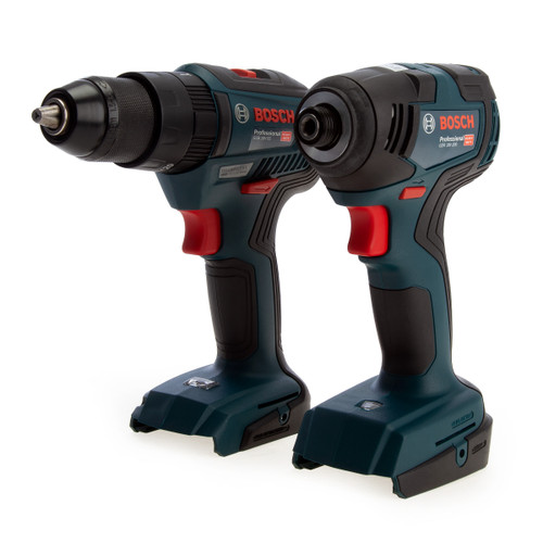 Bosch 06019J2103 Professional Brushless Twin Pack - GSB 18V-55 Combi Drill + GDR 18V-200 Impact Wrench (Body Only) - 2