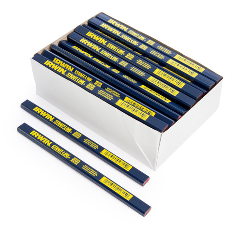 Irwin Strait-Line 66305SL Carpenter's Pencils Medium 7in / 180mm (Box of 72) - 1