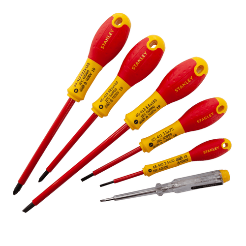 Stanley 0-65-443 FatMax VDE Insulated Slotted/Pozi Screwdriver Set