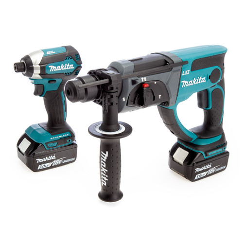 Makita 18V Twin Pack - DTD153 Impact Driver + DHR202 SDS Plus Rotary Hammer (2 x 3.0Ah Batteries) Makita 18V Twin Pack - DTD153 Impact Driver + DHR202 SDS Plus Rotary Hammer (2 x 3.0Ah Batteries)
