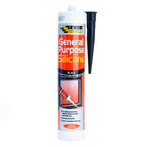 Everbuild GPSBK General Purpose Silicone Black 280ml