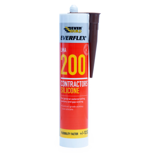 Everbuild 200BN Everflex 200 Contractors LMA Silicone Brown 295ml