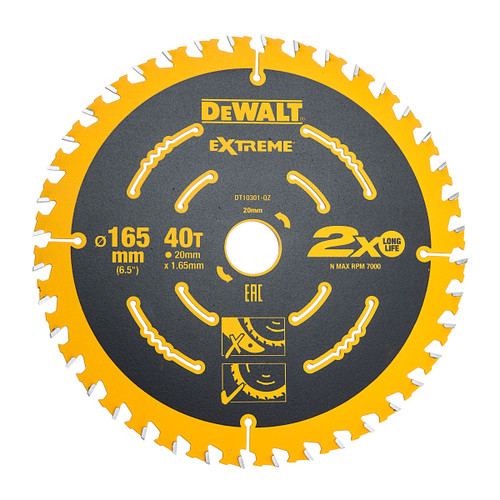 Dewalt DT10301 Extreme Framing Blade 165mm x 20mm x 40T