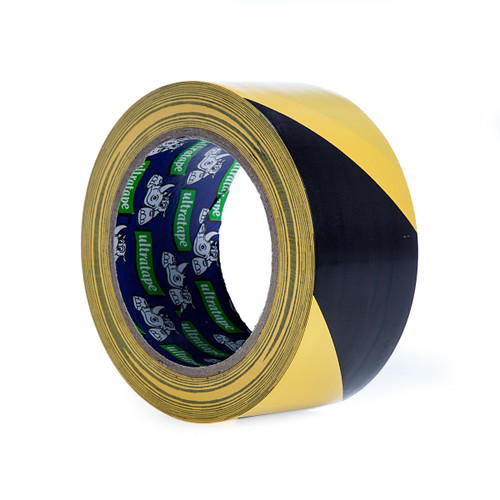 Ultratape HW00375033BYUL Rhino Black and Yellow Hazard Warning Tape 50mm x 33m