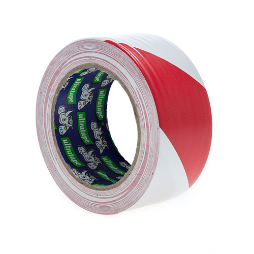 Ultratape HW00375033RWUL Rhino Red and White Hazard Warning Tape 50mm x 33m