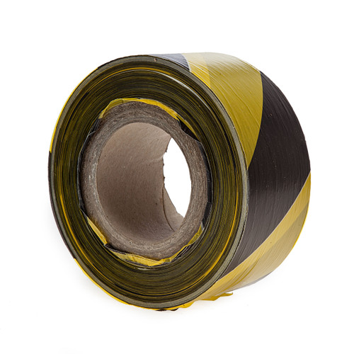 Ultratape NA70500BY Non-adhesive Black and Yellow Barrier Tape 70mm x 500m