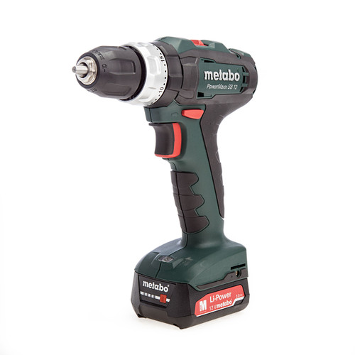 Metabo 601076500 PowerMaxx SB12 12V Cordless Combi Drill (2 x 2.0Ah Batteries)