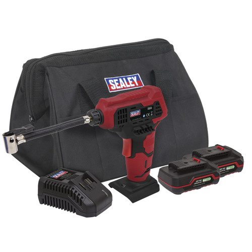 Sealey CP20VAPKIT 20V Cordless Air Pump Kit (2 x 2Ah Batteries) Sealey CP20VAPKIT 20V Cordless Air Pump Kit (2 x 2Ah Batteries)