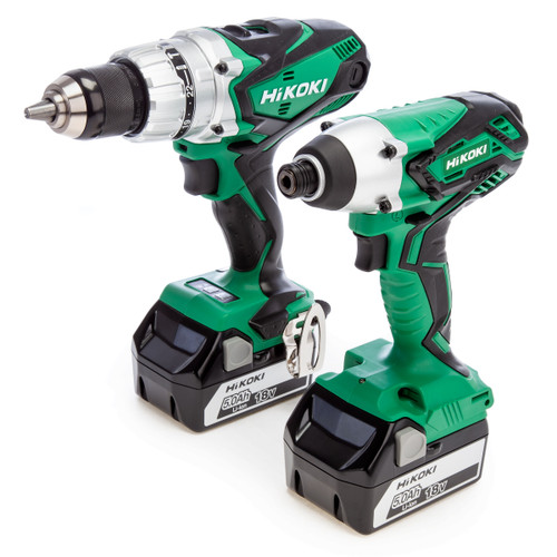 HiKOKI KC18DKL 18V Twin Pack - DV 18DSDL Combi Drill + WH 18DGL Impact Driver (2 x 5.0Ah Batteries) 1