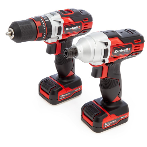 Einhell (42.572.37) TE-TK 12 Li 12V Twinpack - Combi & Impact Driver (2 x 2.0Ah Batteries)