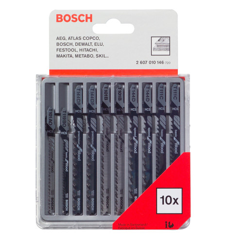 Bosch 2607010146 Jigsaw Blades - For Wood (10 Piece)