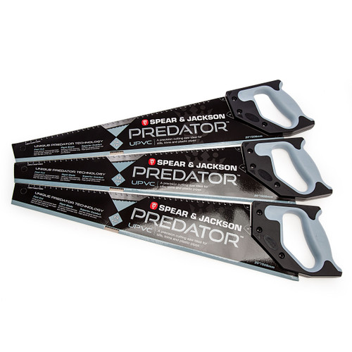 Spear & Jackson B98UPVC Predator UPVC Saw 20 Inch x 14pts (Pack of 3)