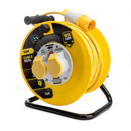 Masterplug LVCT5016-2-MP 16 amp 2 Gang Cable Reel 50 Metres 110V 1